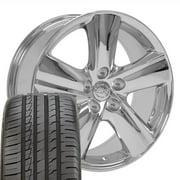 OE Wheels LX19 18 Inch Rims and Tires Fit LS460 Style 5x114.3 18x8 Chrome - Hollander 74196 - iMove Gen 2 AS 245/40-18 Set of 4