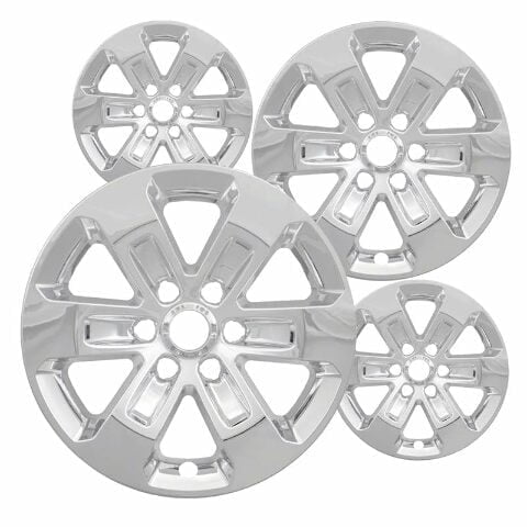 18 inch Chrome ABS Wheel Skins Set Compatible with 2019-2024 Ram 1500 ...