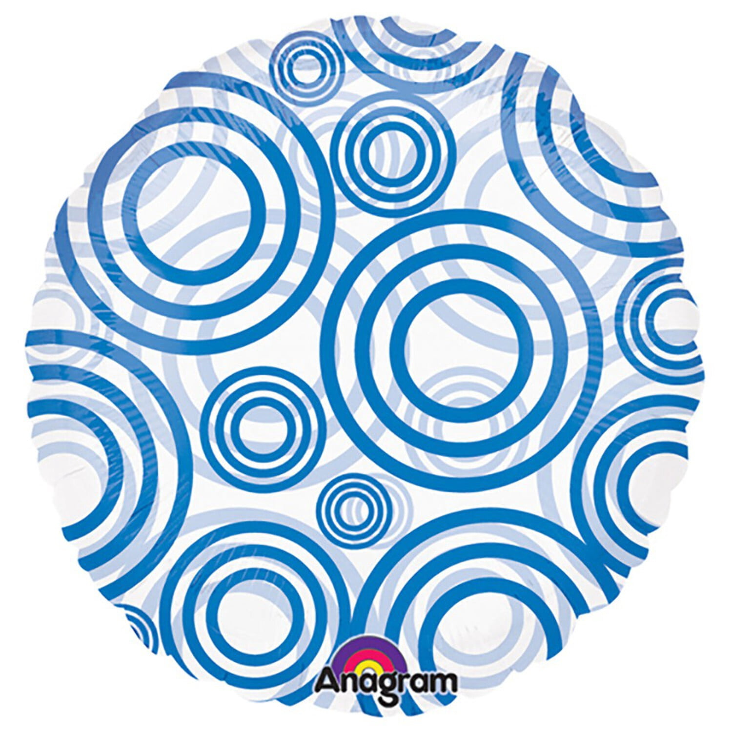 18 inch Circle - Circles Blue Foil Mylar Balloon - Party Supplies ...