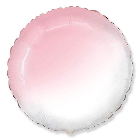 18 inch Circle - Gradient Baby Pink Foil Mylar Balloon - Party Supplies Decorations