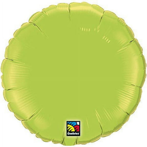 18 inch Circle - Lime Green Qualatex Foil Mylar Balloon - Party Supplies Decorations