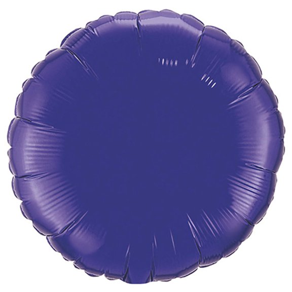 18 inch Circle - Quartz Purple Anagram Foil Mylar Balloon - Party Supplies Decorations