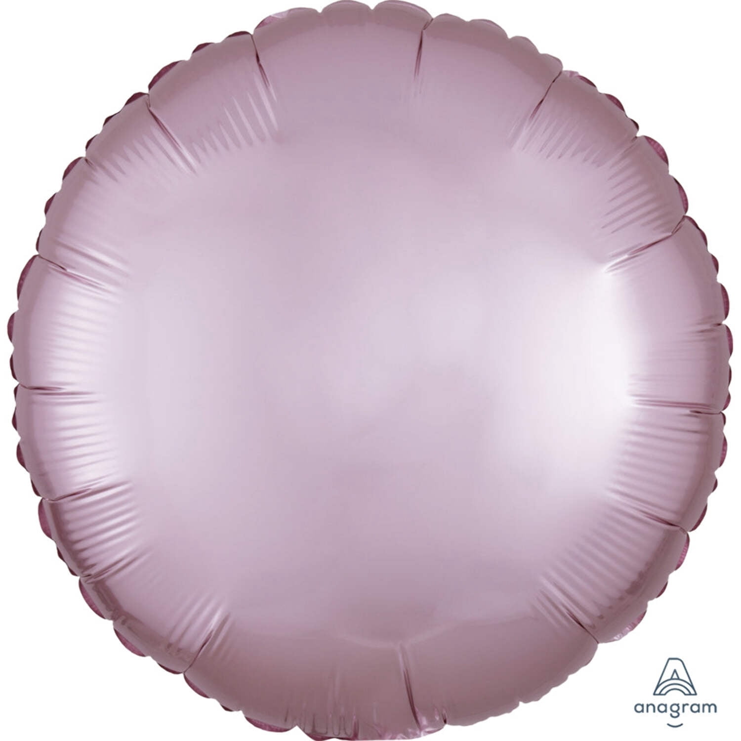 18 inch Circle - Satin Luxe Pastel Pink Anagram Foil Mylar Balloon ...