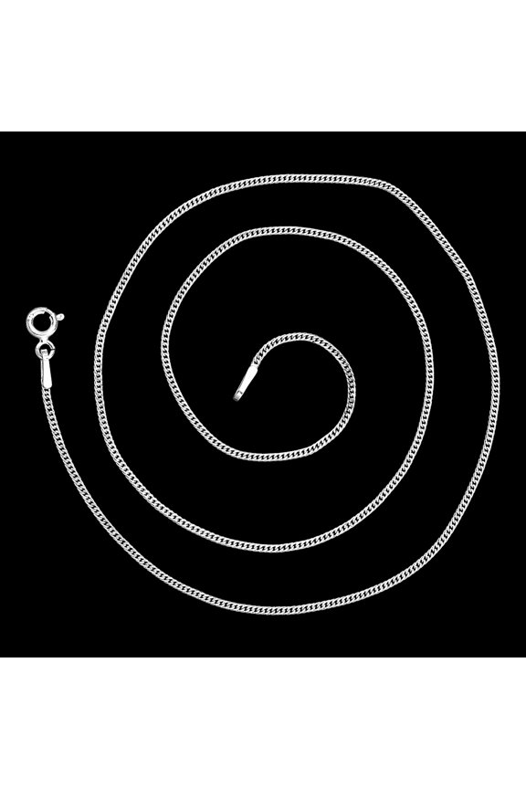 18 inch Curb Style Chain 925 Sterling Silver Jewelry DGC1038