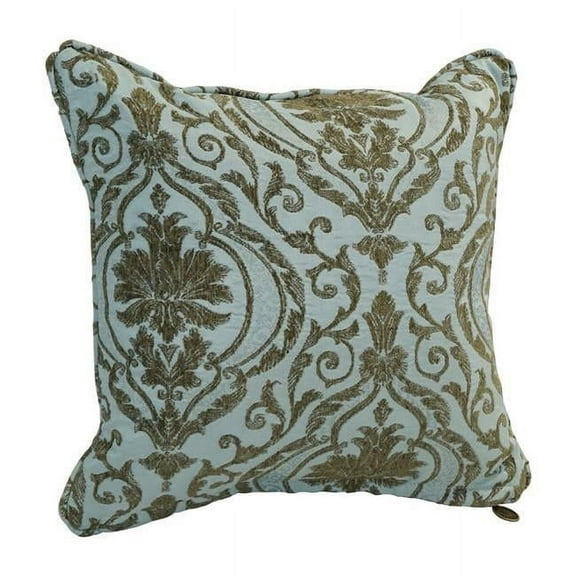 18-inch Double-corded Patterned Chenille Square Throw Pillow with Insert 9810-CD-S1-JCH-CO-32