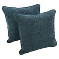 thumbnail image 1 of Blazing Needles 9810-CD-S2-JCH-CO-03 18 in. Double-Corded Patterned Jacquard Chenille Square Indoor Throw Pillows with Inserts, Blue Floral - Set of 2, 1 of 2
