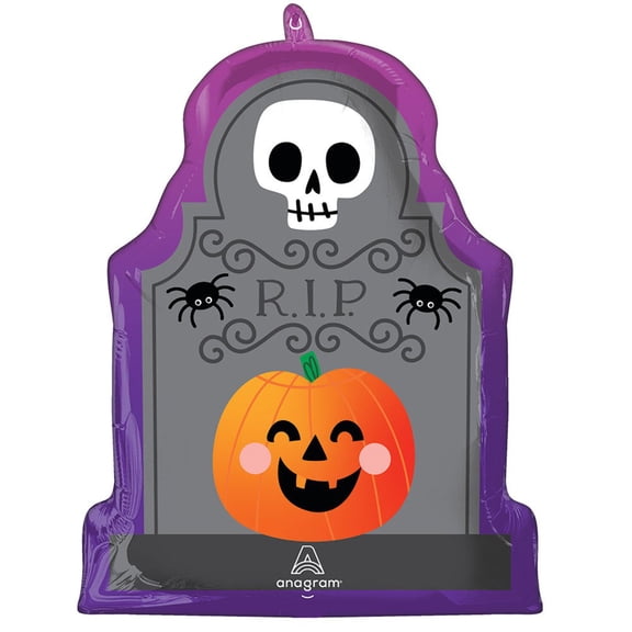 18 inch Fun & Spooky Tombstone Foil Mylar Balloon - Party Supplies Decorations