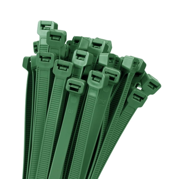 18 inch Gaeden Green Zip Ties Heavy Duty 100 PACK, 200 LBS Ultra Exclusive Strong Plastic Wire Ties, Large Cable Ties Extra Long Tie Wraps, Indoor and Outdoor UV Resistant