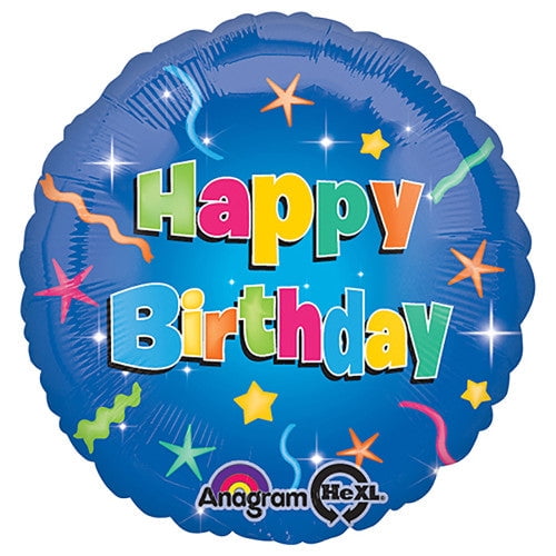 18in Happy Birthday Star Balloon 18in Happy Birthday Star Balloon