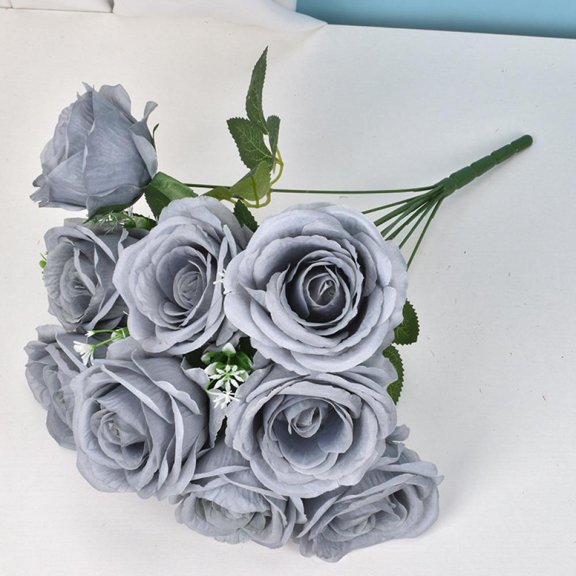 18 inch Height Wedding Rose, Ten Bouquet Valentine's Day Decorative Roses Silk Roses Flower Imitation Flowers