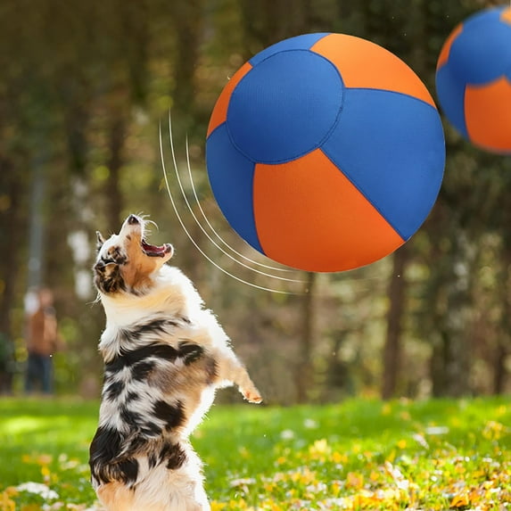18 inch Herding Ball for Dogs, Dual-Layer Herding Toy with Protective Cover, Durable Giant Dog Ball for Australian Shepherd, Border Collie for Outdoor Play