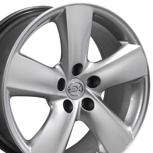 OE Wheels LX19 18 Inch Rim Fits LS460 Style 5x114.3 18x8 Gloss Hyper Silver - Hollander 74196 (1)