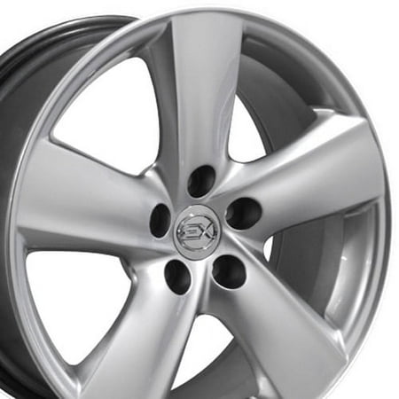 Single(1) OE Wheels LX19 18x8 Gloss Hyper Silver Rim 5x114.3 35ET
