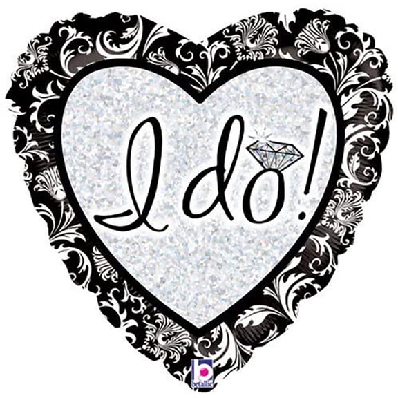 18 inch I Do Betallic Foil Mylar Balloon - Party Supplies Decorations