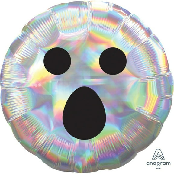 18 inch Iridescent Ghost Face Anagram Foil Mylar Balloon - Party Supplies Decorations