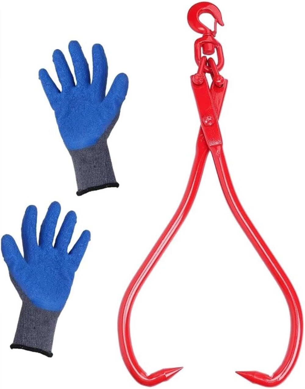 18 inch Jaw Opening Log Lifting Tongs, Heavy Duty Double Claw Timber