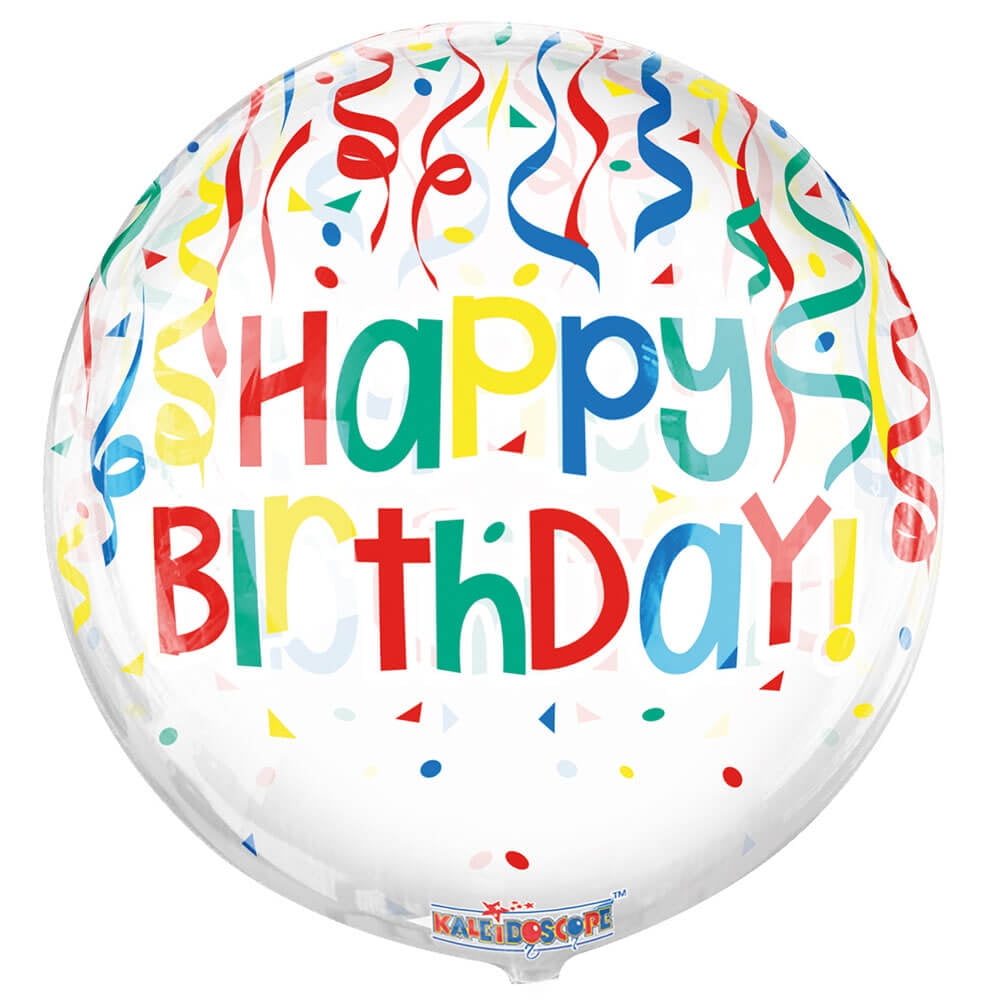 18 inch Kaleidoscope Birthday Confetti Gelliball Plastic Balloons