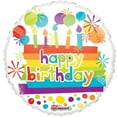 thumbnail image 1 of 18 inch Kaleidoscope Happy Birthday Candles Gellibean Plastic Balloons - Party Supplies Decorations, 1 of 1