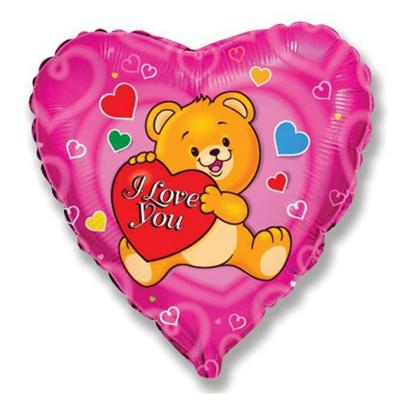 18 inch Love Happy Bear Foil Mylar Balloon - Party Supplies Decorations