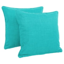 18-inch Outdoor Spun Polyester Square Throw Pillows (Set of 2) - Aqua Blue