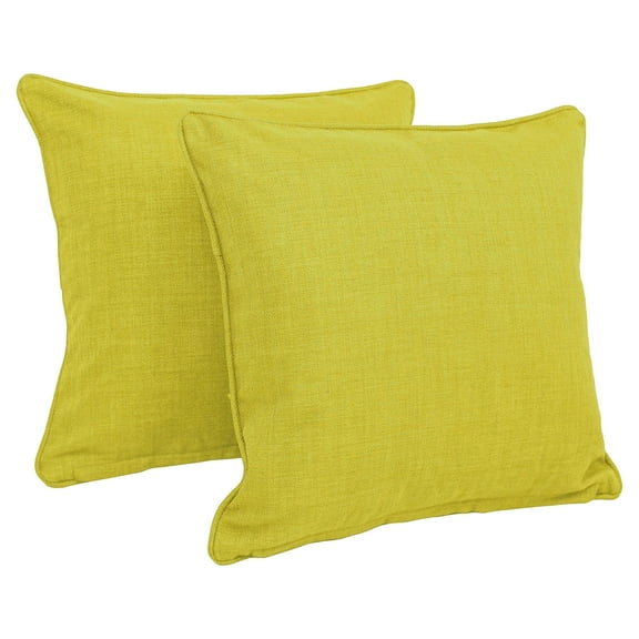 18-inch Outdoor Spun Polyester Square Throw Pillows (Set of 2) - Lime