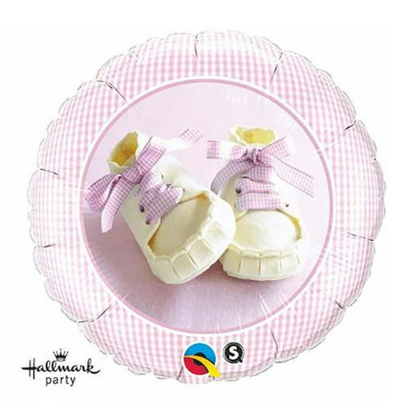 18 inch Pink Baby Shoes Foil Mylar Balloon - Party Supplies Decorations
