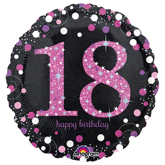 18 inch Pink Celebration 18 Foil Mylar Balloon - Party Supplies Decorations
