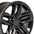 thumbnail image 1 of 18 inch Replica Wheel CV34B Fits Chevrolet Silverado Rim 18x8.5 Black Wheel, 1 of 6