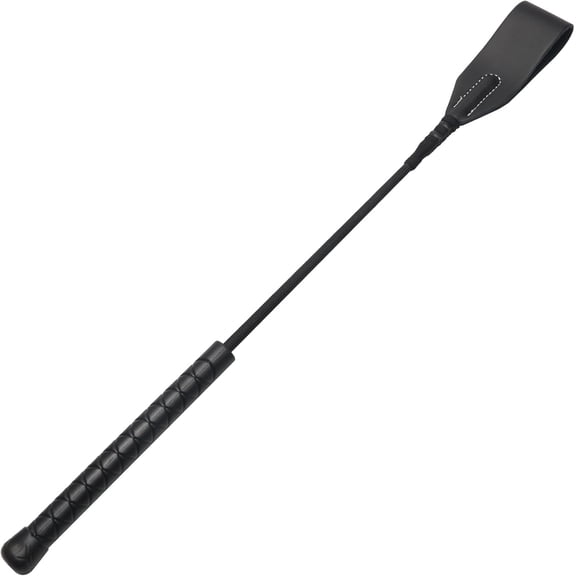 18 inch Riding Crop for Horse Horse Whip with PU Leather Equestrianism Horse Crop Double Slapper Horse Whip Black Crops for Horses