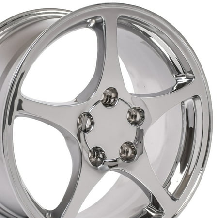 18 inch Rim fits 1997-2004 Chevrolet Corvette C5 Style Chrome 18x9.5 Chrome Wheel Direct Fit