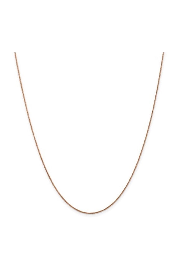 Gem & Harmony 18 inch Ropa Chain in 14K Rose Pink Gold 0.7mm for Women