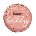 thumbnail image 1 of 18 inch Rose Gold Confetti Birthday Betallic Foil Mylar Balloon - Party Supplies Decorations, 1 of 1