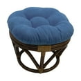 thumbnail image 1 of Blazing Needles 18-inch Round Solid Microsuede Tufted Footstool Cushion, 1 of 2