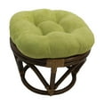 thumbnail image 1 of 18-inch Round Solid Micro Suede Tufted Footstool Cushion, 1 of 5