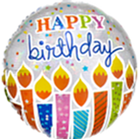 18C HOLO SHIMMER BIRTHDAY CANDLES