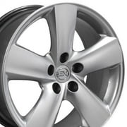 OE Wheels LX19 18 Inch Rims Fit LS460 Style 5x114.3 18x8 Gloss Hyper Silver - Hollander 74196 Set of 4