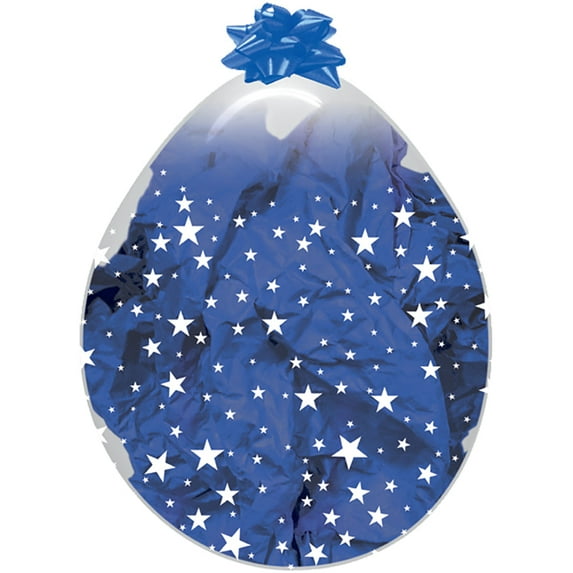 18 inch Stuffing Infinity Stars Crystal Clear Latex Balloons (5 Pack) - Party Supplies Decorations