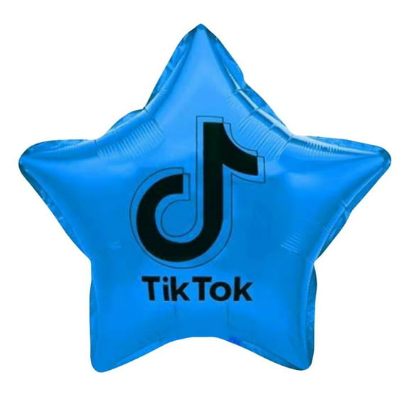 18 inch Tiktok Star - Blue Foil Mylar Balloon - Party Supplies Decorations