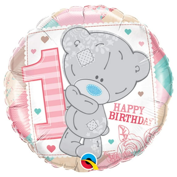 18 inch Tiny Tatty 1st Birthday Girl Foil Mylar Balloon - Party Supplies Decorations