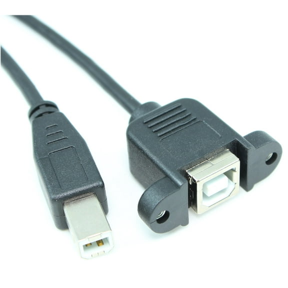 18 inch USB 2.0 EXTENSION Type B Male to B Female PANEL MOUNT Cable