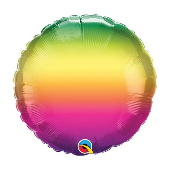 18 inch Vibrant Ombre Qualatex Foil Mylar Balloon - Party Supplies Decorations