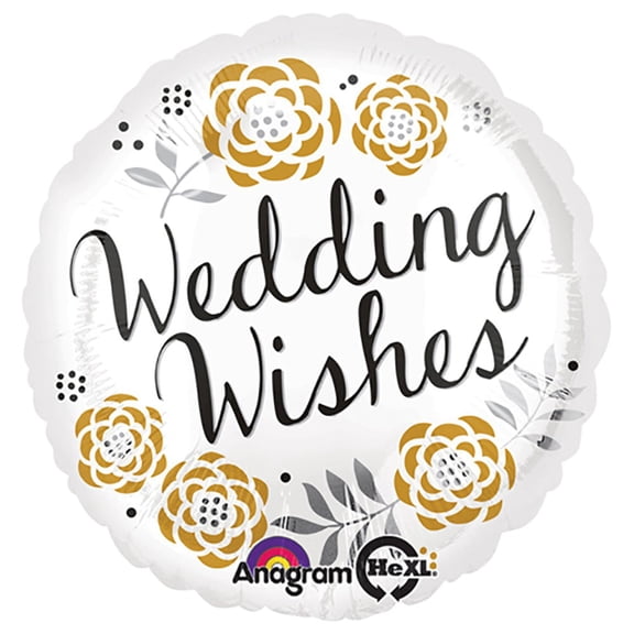 18 inch Wedding Congratulations Foil Mylar Balloon - Party Supplies Decorations