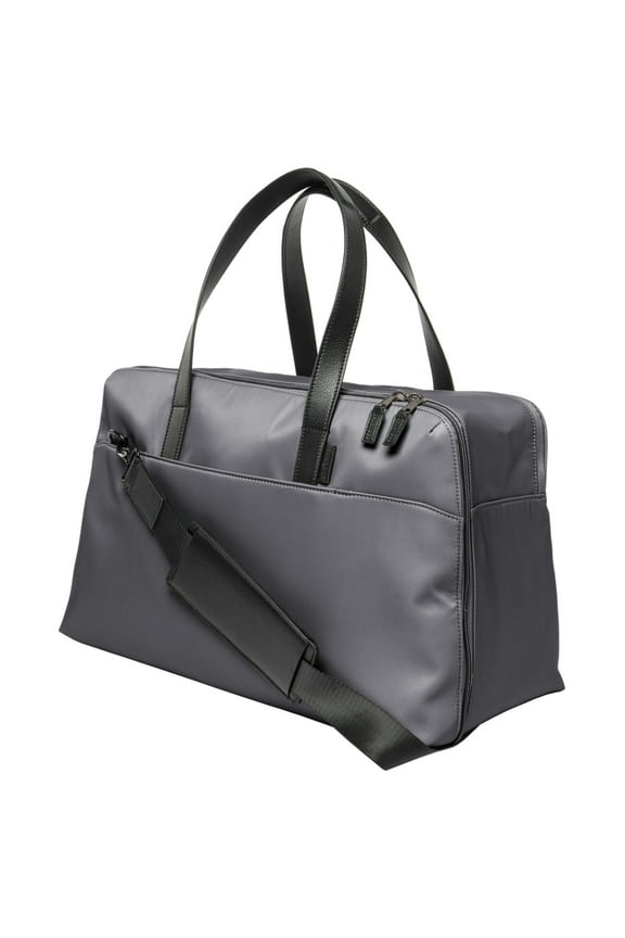 18" Carry on Adjustable Strap Weekender Duffel with Luggage Pass Through, Soothing Grey