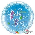 thumbnail image 1 of 18 inch Welcome Baby Boy Stars Qualatex Foil Mylar Balloon - Party Supplies Decorations, 1 of 1