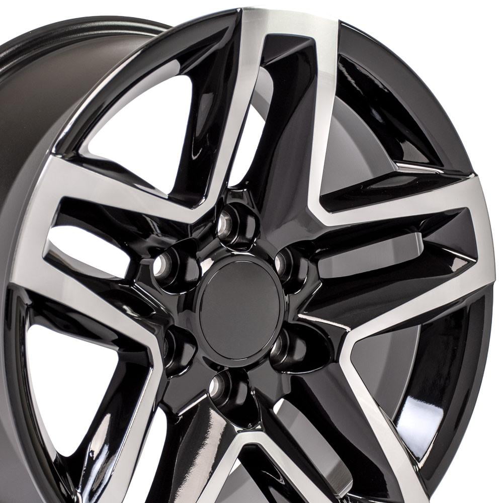 18 inch Wheel CV34B Fits Silverado Rim 18x8.5 Machined Wheel - Walmart.com