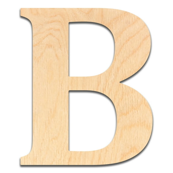 18 inch Wooden Letter B - This 18 inch Unfinished Wood Letter is Ready for Painting or Decorating. For Signs, Home Wall Decor, Office Decor, Letter Wall Decor, Party or Wedding Decorations.