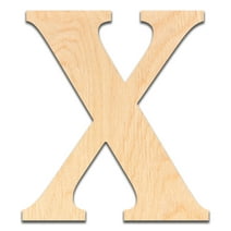 18 inch Wooden Letter X - This 18 inch Unfinished Wood Letter is Ready for Painting or Decorating. For Signs, Home Wall Decor, Office Decor, Letter Wall Decor, Party or Wedding Decorations.