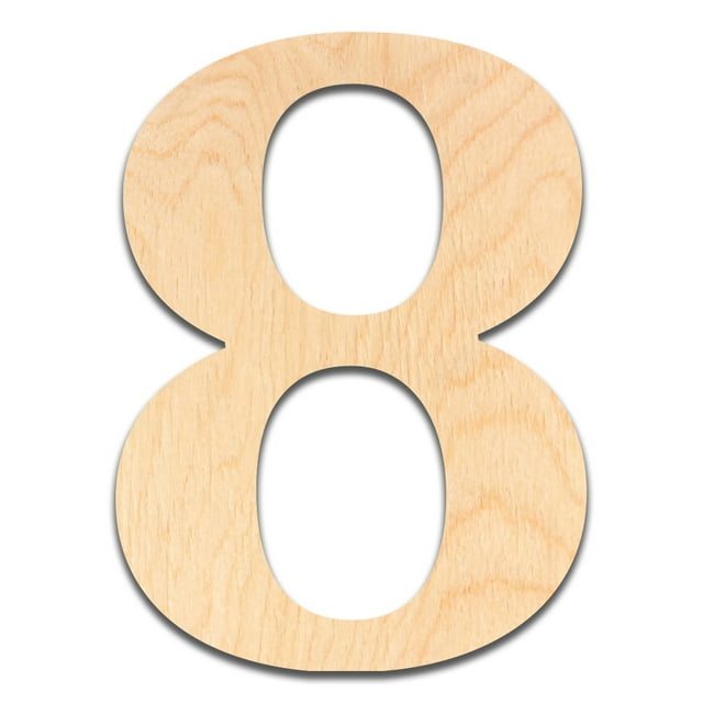 18 inch Wooden Number 8 - This 18 inch Unfinished Wood Number is Ready ...