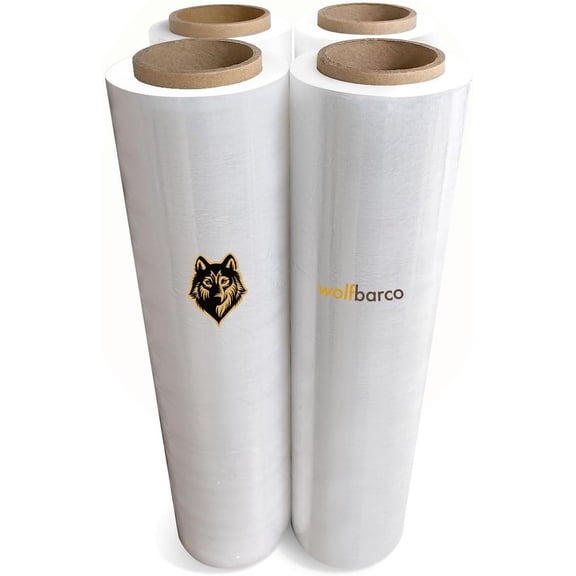 18 inch x 1500 feet Stretch Film/Wrap 80 Gauge (20 Micron) Heavy Duty Shrink Wrap Industrial Grade for Packaging, Wrapping Furniture, Boxes and Pallets