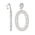 thumbnail image 1 of Diana M 18 Kt White Gold Diamond Fashion Earrings Adorned With 13.48 Cts Tw Of Diamonds Of Various Size And Shape, 1 of 1